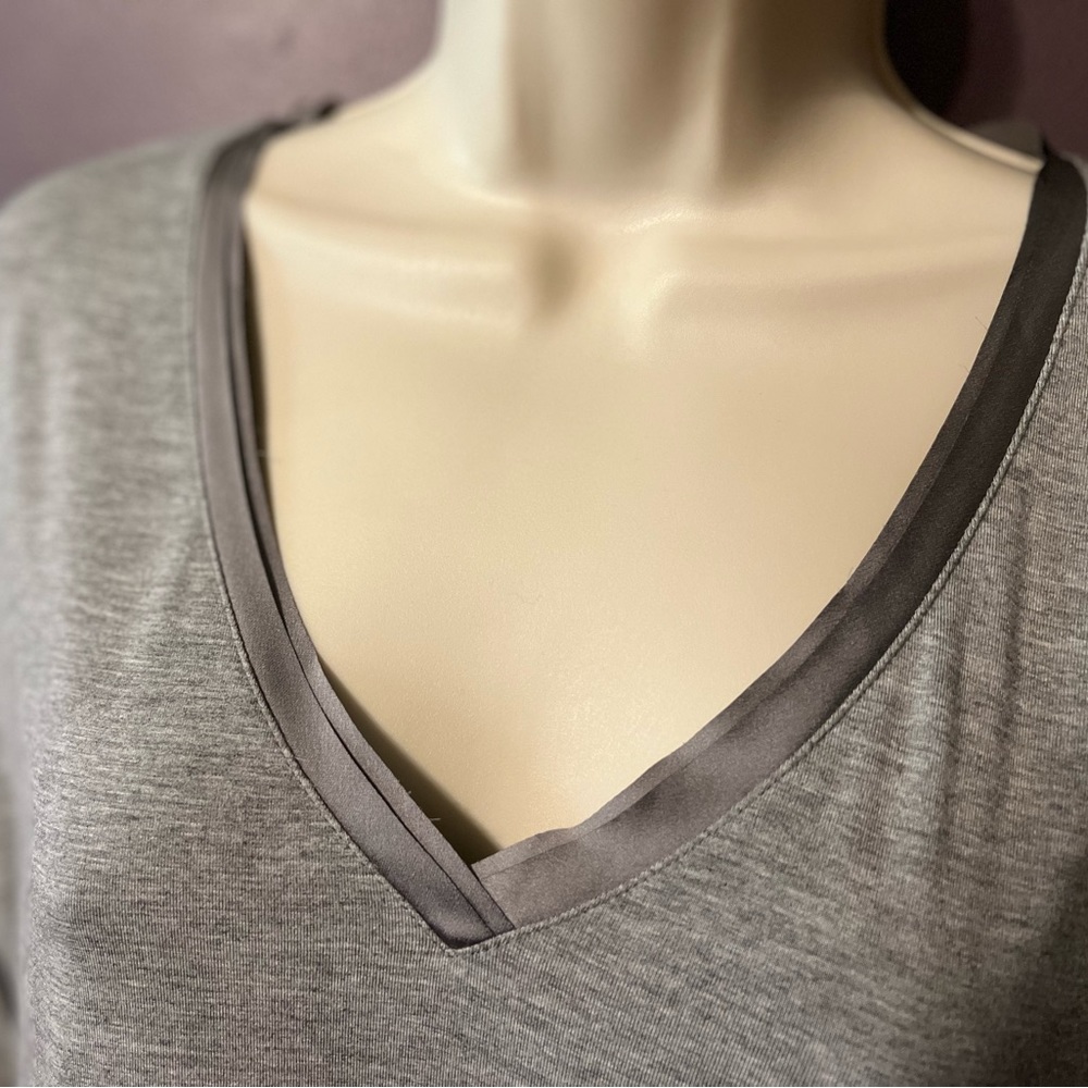 WHBM long sleeve top, lightweight and soft. Excellent condition. Light Gray, S